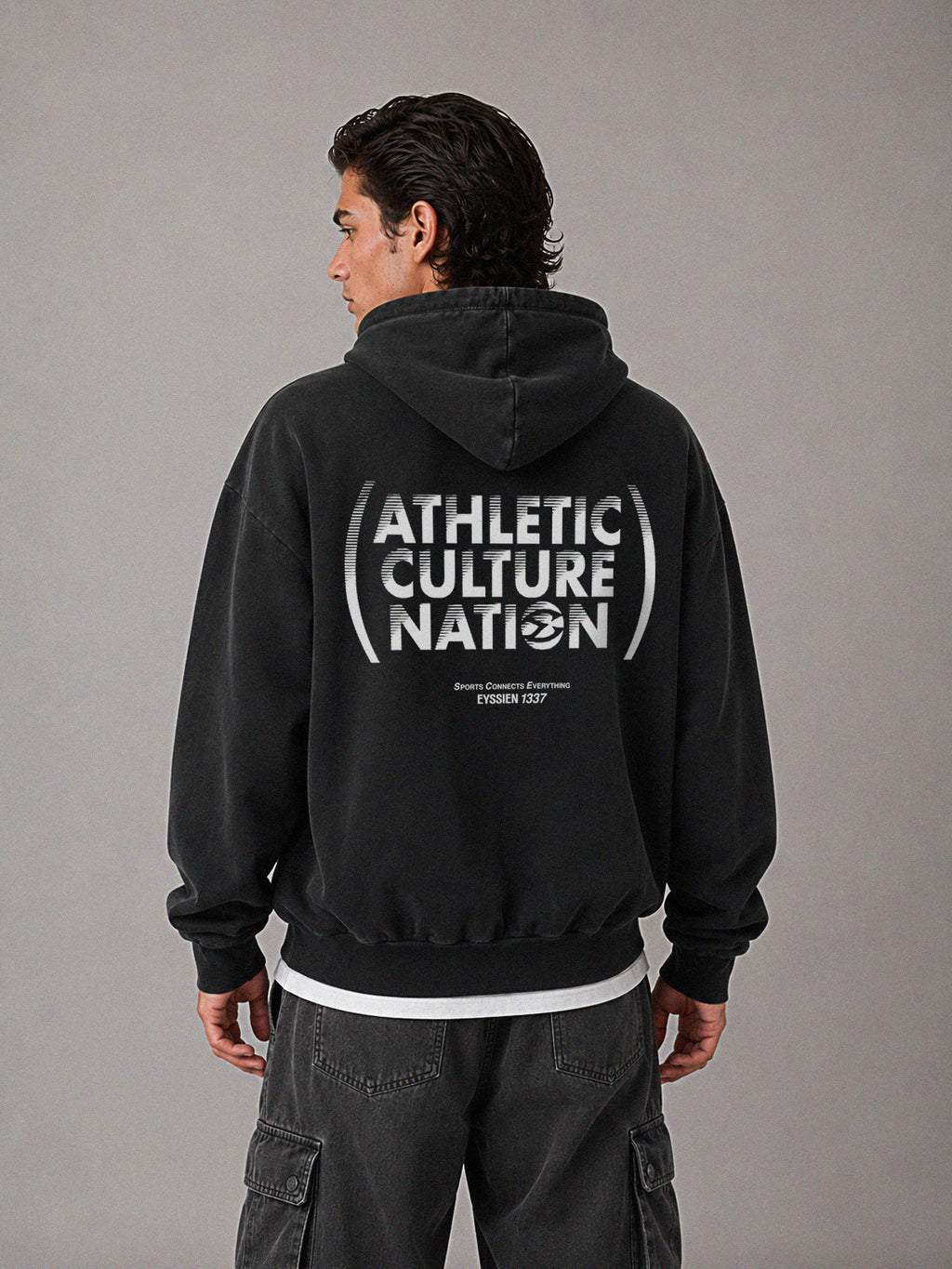 ATHLETIC CULTURE NATION HOODIE - BLACK