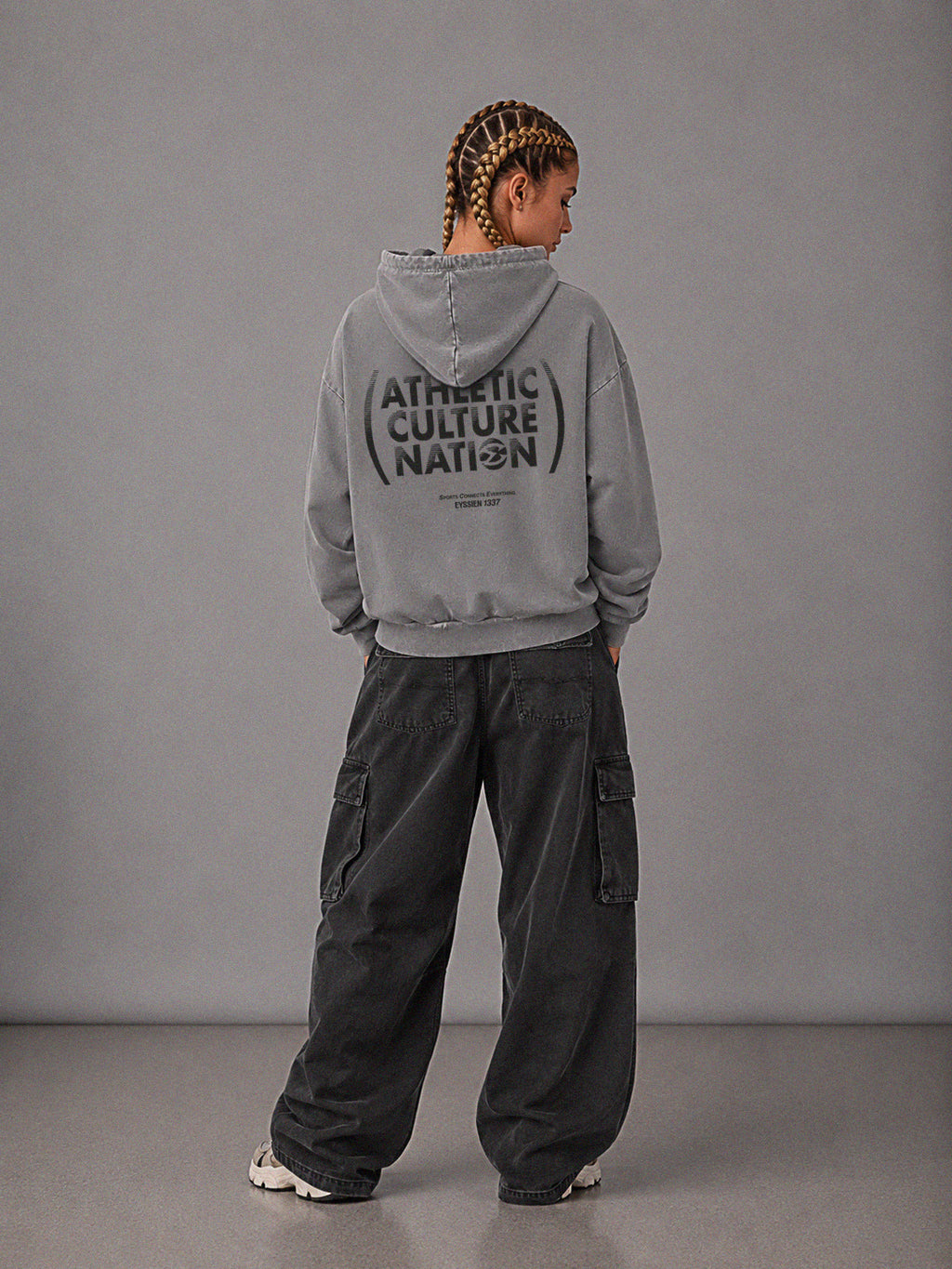 ATHLETIC CULTURE NATION HOODIE - GREY